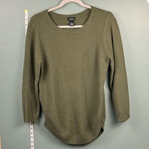 XS Side Slit Olive Green Sweater - Rue 21